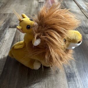 Vintage 1993 Lion King Mufasa and Simba Plush